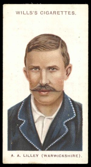 Wills (W.D. & H.O.) - 'Cricketers (Large S)'  #21 A.A. Lilley (Warks) (1908)
