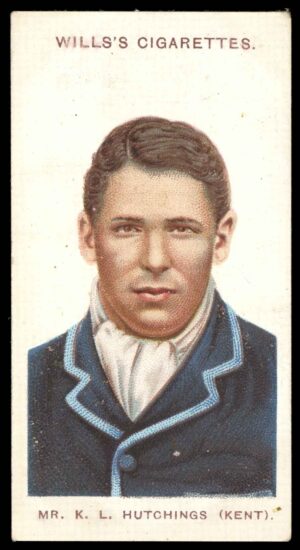 Wills (W.D. & H.O.) - 'Cricketers (Large S)'  #23 K.L. Hutchings (Kent) (1908)