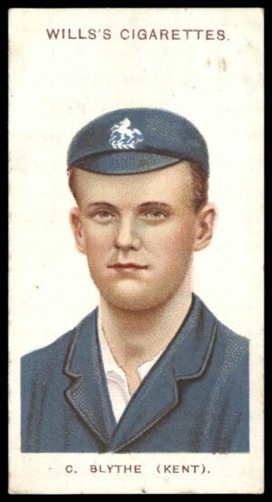 Wills (W.D. & H.O.) - 'Cricketers (Large S)'  #24 C. Blythe (Kent) (1908)