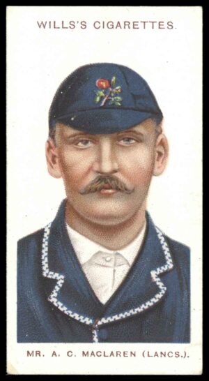 Wills (W.D. & H.O.) - 'Cricketers (Large S)'  #4 A.C. Maclaren (Lancs) (1908)