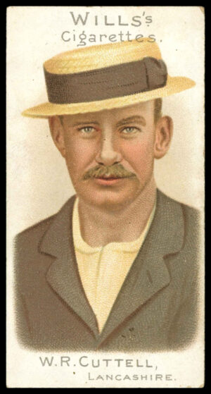 Wills - 'Cricketer Series 1901 (Vignette)' (1901) - W.R. Cuttell (Lancashire)