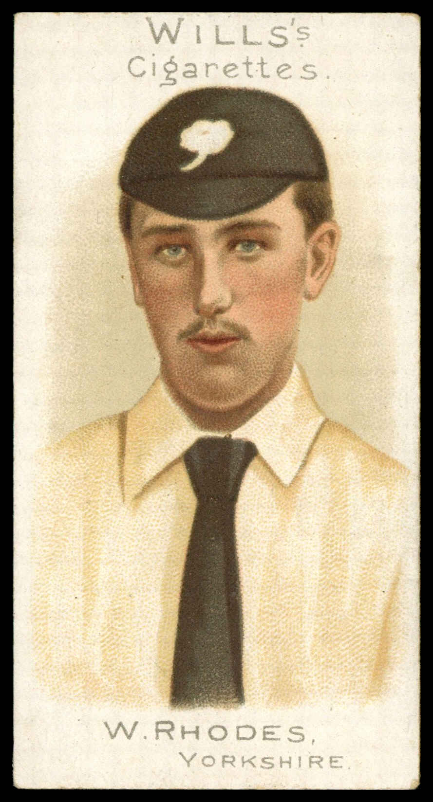 Wills - 'Cricketer Series 1901 (Vignette)' (1901) - W. Rhodes (Yorkshire) **PSA5** Wills - 'Cricketer Series 1901 (Vignette)' (1901) - W. Rhodes (Yorkshire) **PSA5**