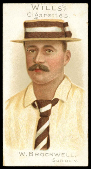 Wills - 'Cricketer Series 1901 (Vignette)' (1901) - W. Brockwell (Surrey) Wills - 'Cricketer Series 1901 (Vignette)' (1901) - W. Brockwell (Surrey)