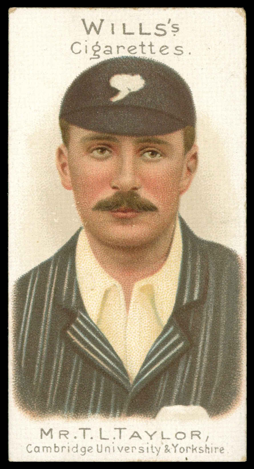 Wills - 'Cricketer Series 1901 (Vignette)' (1901) - Mr. T.L. Taylor (Yorkshire/Cambridge University) Wills - 'Cricketer Series 1901 (Vignette)' (1901) - Mr. T.L. Taylor (Yorkshire/Cambridge University)