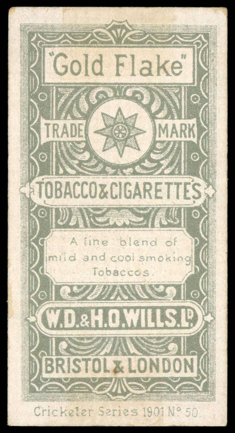 Wills - 'Cricketer Series 1901 (Vignette)' (1901) - Mr. T.L. Taylor (Yorkshire/Cambridge University) Wills - 'Cricketer Series 1901 (Vignette)' (1901) - Mr. T.L. Taylor (Yorkshire/Cambridge University)