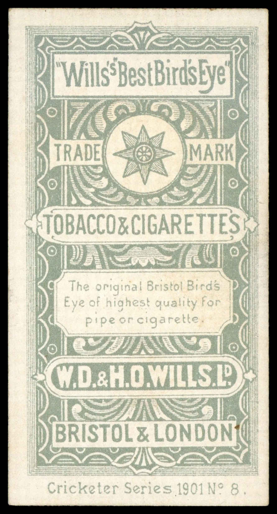 Wills - 'Cricketer Series 1901 (B)' (1901) - Mr. G. MaCregor (Middlesex) Wills - 'Cricketer Series 1901 (B)' (1901) - Mr. G. MaCregor (Middlesex)