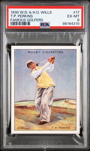 Wills - 'Famous Golfers' (1930) - #17 - T.P. Perkins **PSA6**