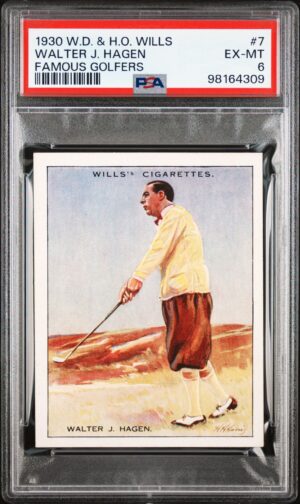 Wills - 'Famous Golfers' (1930) - #7 - Walter J. Hagen **PSA6** Wills - 'Famous Golfers' (1930) - #7 - Walter J. Hagen **PSA6**