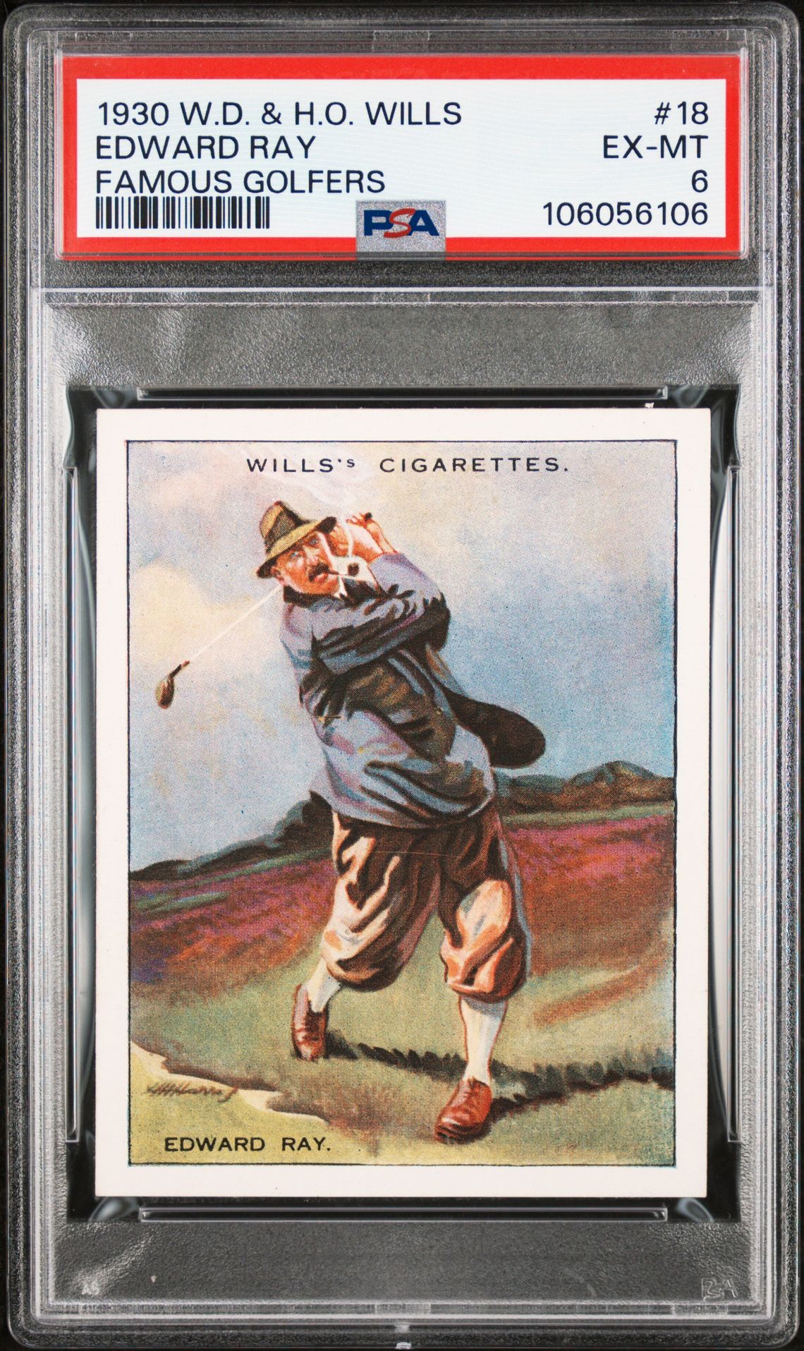 Wills - 'Famous Golfers' (1930) - Edward Ray **PSA6** Wills - 'Famous Golfers' (1930) - Edward Ray **PSA6**