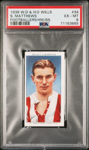 Wills - 'Association Footballers' (1939) - S. Matthews (Stoke City) (Home Issue) **PSA6**