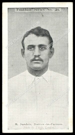 Wills - 'Football Series' #21 - M. Sanders (Barrow) (1902)