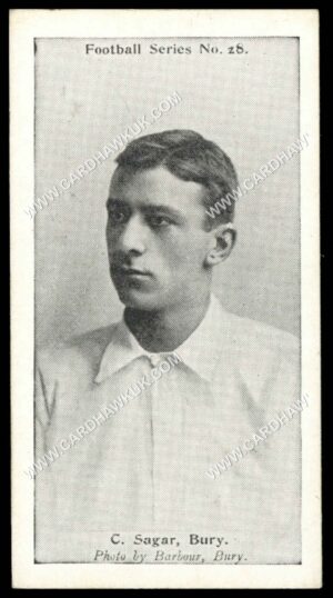 Wills - 'Football Series' #28 - C. Sagar (Bury) (1902)