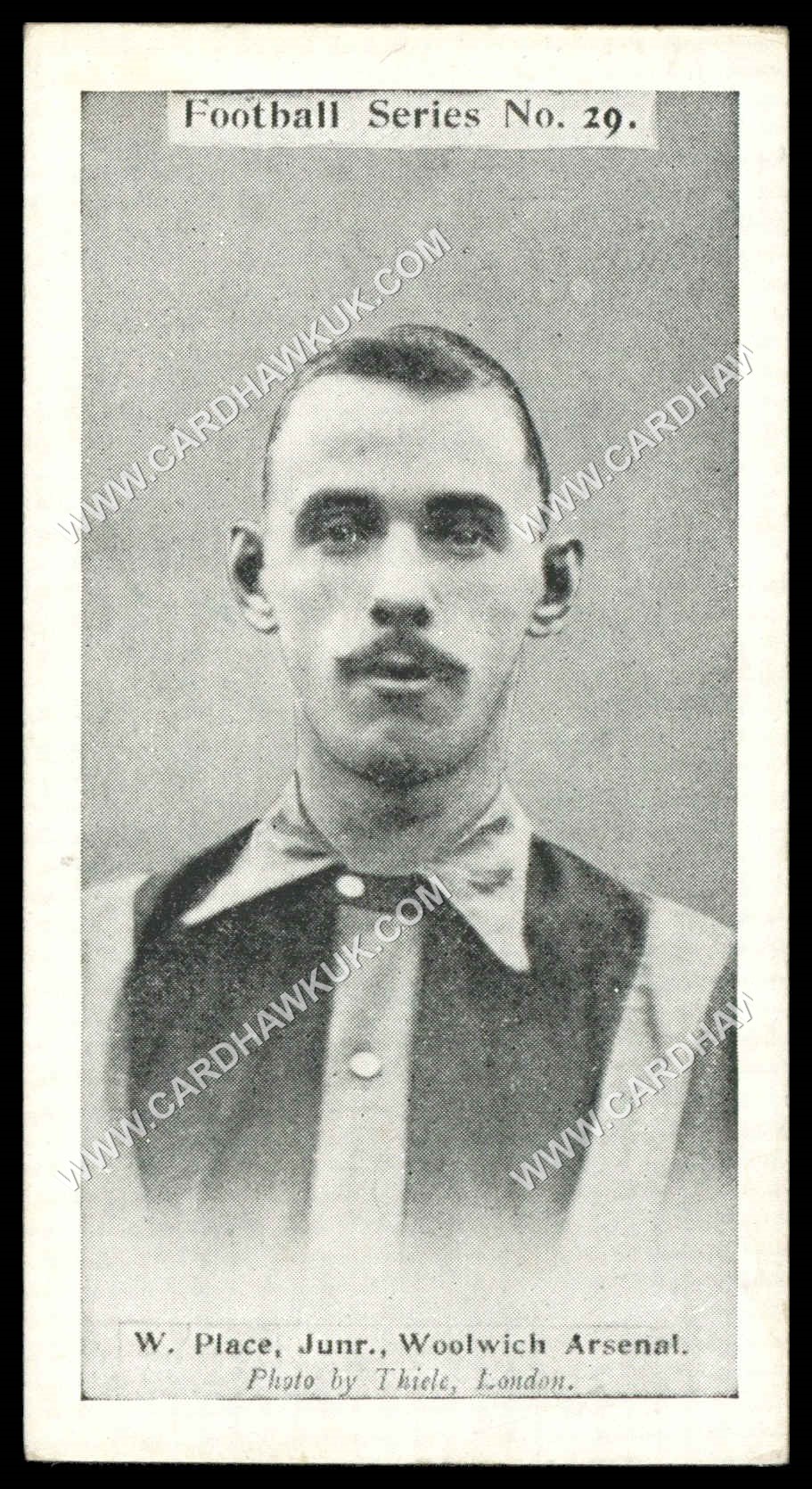 Wills - 'Football Series' #29 - W. Place Jnr. (Bury) (1902) Wills - 'Football Series' #29 - W. Place Jnr. (Bury) (1902)