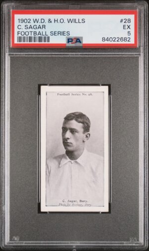 Wills - 'Football Series' (1902) - C. Sagar (Bury) **PSA5**