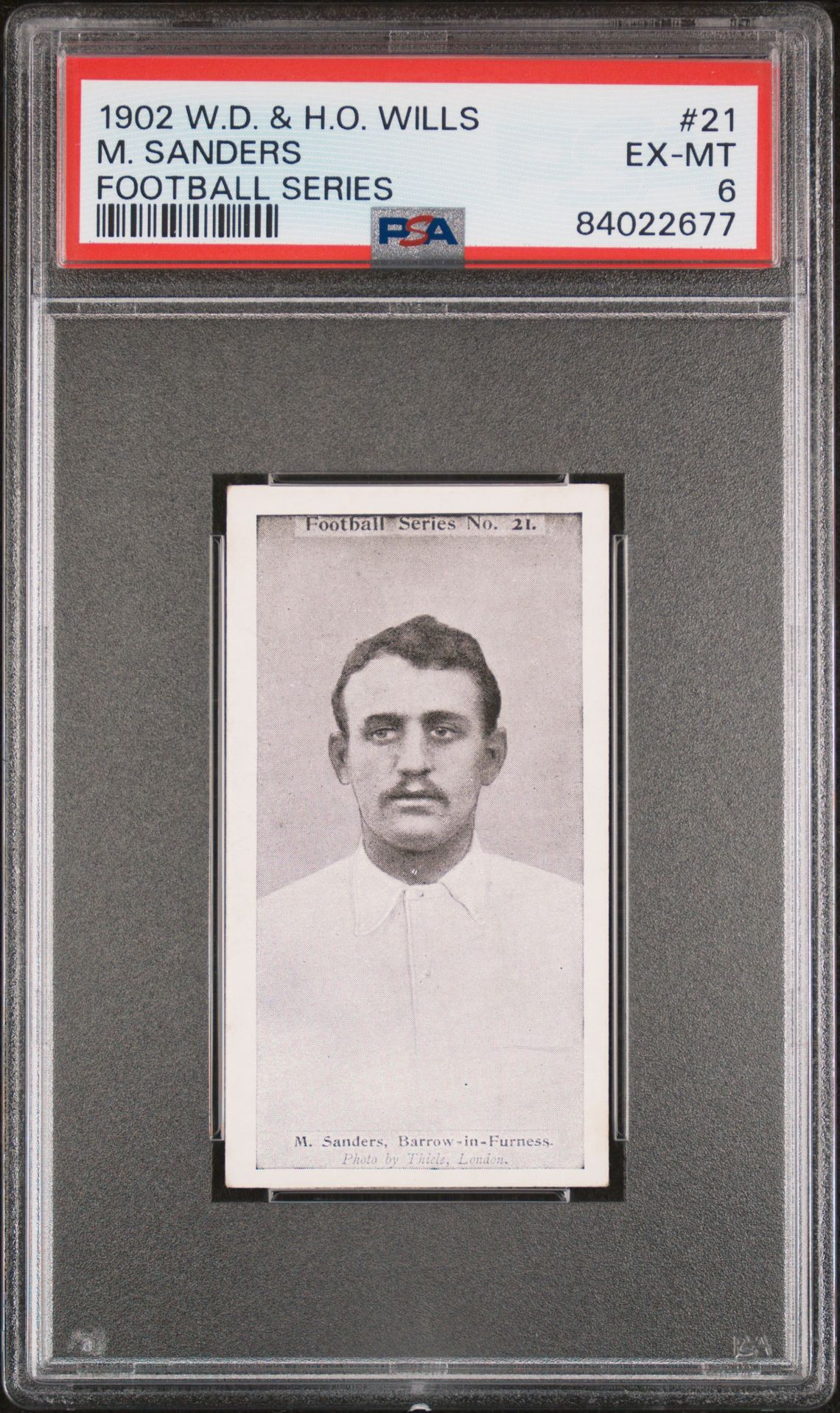 Wills - 'Football Series' (1902) - M. Sanders (Barrow) **PSA6** Wills - 'Football Series' (1902) - M. Sanders (Barrow) **PSA6**