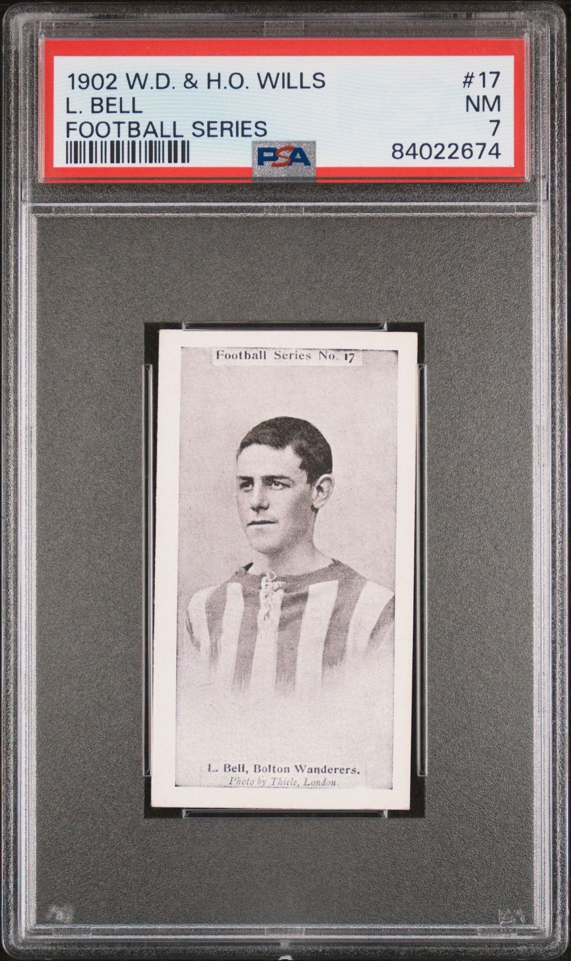 Wills - 'Football Series' (1902) - L. Bell (Bolton Wanderers) **PSA7** Wills - 'Football Series' (1902) - L. Bell (Bolton Wanderers) **PSA7**