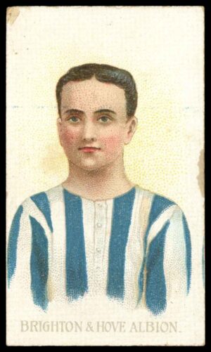 Wills (W.D. & H.O.) - 'Football Club Colours (Army Quality)'  #9 Brighton & Hove Albion (1907)