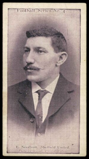 Wills (W.D. & H.O.) - 'Football Series (Violet)' (1902) - Ernest Needham (Sheffield Utd) Wills (W.D. & H.O.) - 'Football Series (Violet)' (1902) - Ernest Needham (Sheffield Utd)