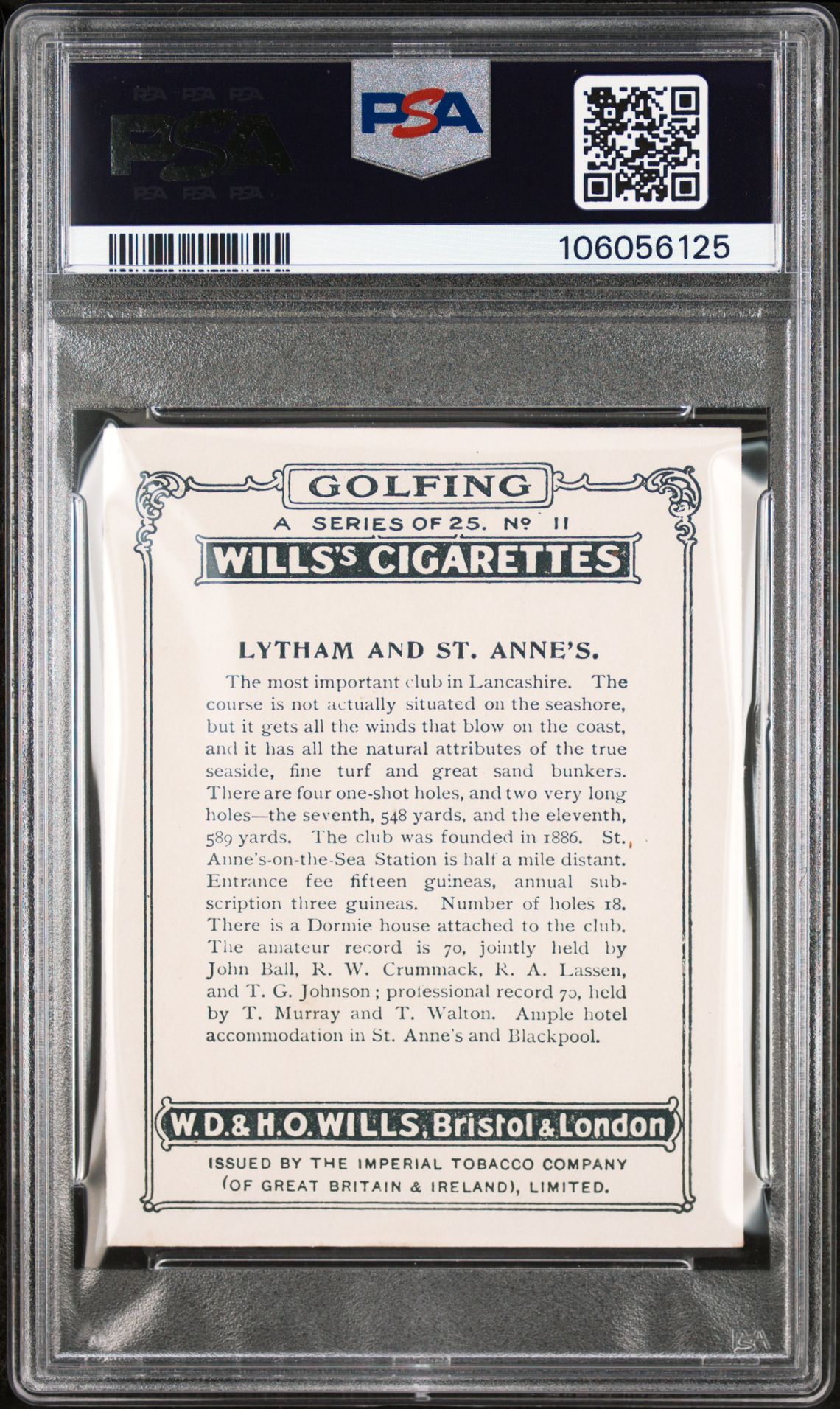 Wills - 'Golfing' (1924) - Lytham & St. Annes **PSA4** Wills - 'Golfing' (1924) - Lytham & St. Annes **PSA4**