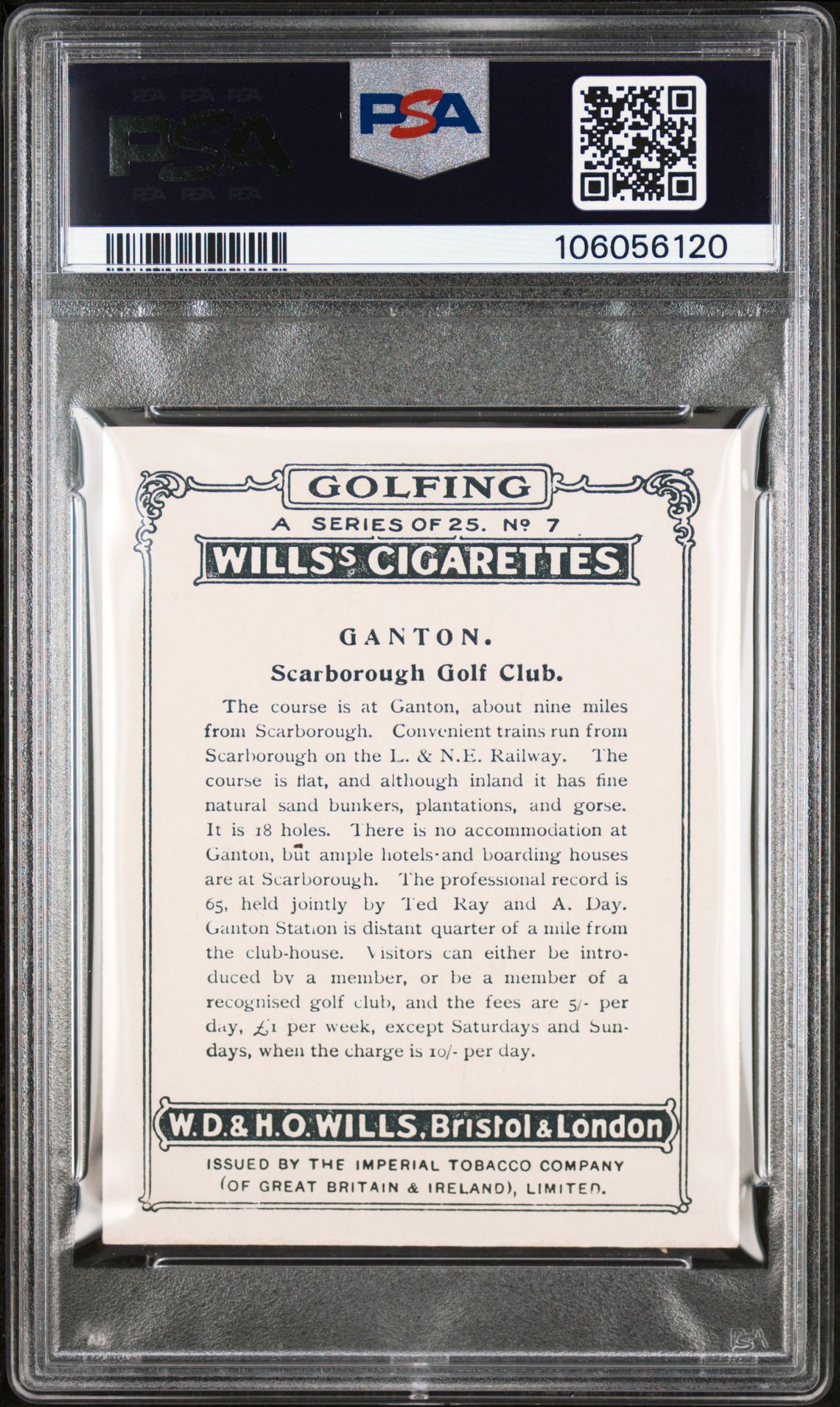 Wills - 'Golfing' (1924) - Ganton **PSA4** Wills - 'Golfing' (1924) - Ganton **PSA4**