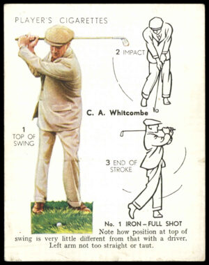 Player (John) - 'Golf (Large/Overseas) #24 - No. 1 Iron Full Shot - C.A. Whitcombe (1939)