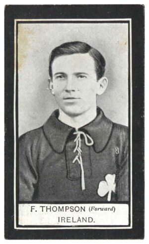Wills - 'International Footballers 1909-10 (Scissors)' (1910) - F. Thompson (Cliftonville Belfast)