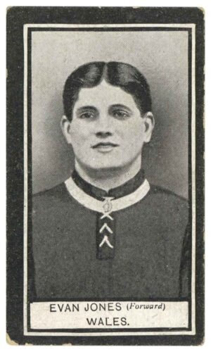 Wills - 'International Footballers 1909-10 (United Service)' (1910) - Evan Jones (Trehafod, Aberdare, Chelsea)