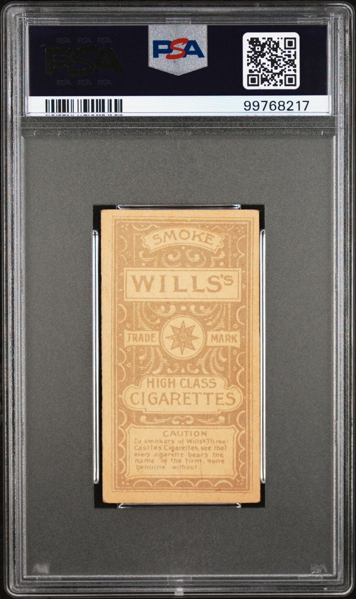 Wills Overseas - 'Cricketer Series (Fancy Frame Dark Blue)' (1902) - A.A. Lilley (England) **PSA3** Wills Overseas - 'Cricketer Series (Fancy Frame Dark Blue)' (1902) - A.A. Lilley (England) **PSA3**