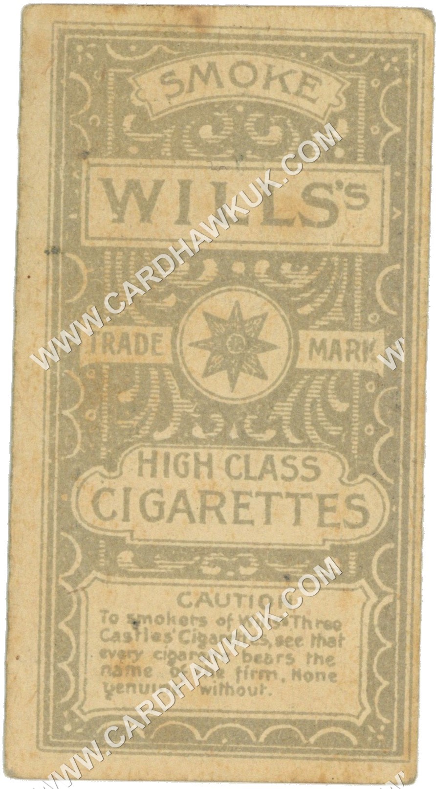Wills Overseas - Clem Hill (Australia) - 'Cricketer Series (Fancy Frame Dark Blue)' (1902) Wills Overseas - Clem Hill (Australia) - 'Cricketer Series (Fancy Frame Dark Blue)' (1902)