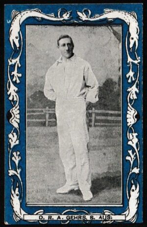 Wills (W.D. & H.O.) - 'Australian & S. African Cricketers (Blue/Capstan)' - D.R.A. Gehrs (S. Aus) Wills (W.D. & H.O.) - 'Australian & S. African Cricketers (Blue/Capstan)' - D.R.A. Gehrs (S. Aus)
