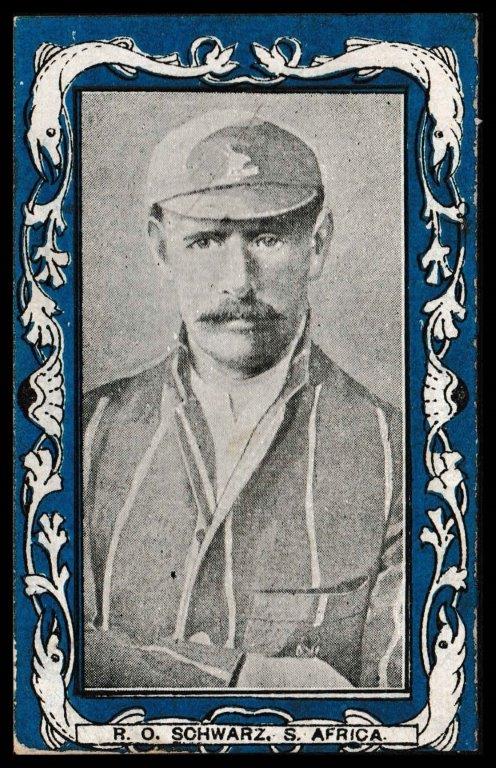 Wills (W.D. & H.O.) - 'Australian & S. African Cricketers (Blue/Vice Regal)' - R.O. Schwarz (S. Africa) Wills (W.D. & H.O.) - 'Australian & S. African Cricketers (Blue/Vice Regal)' - R.O. Schwarz (S. Africa)