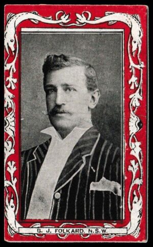 Wills (W.D. & H.O.) - 'Australian & S. African Cricketers (Scarlet/Capstan)' - B.J. Folkard (NSW) Wills (W.D. & H.O.) - 'Australian & S. African Cricketers (Scarlet/Capstan)' - B.J. Folkard (NSW)