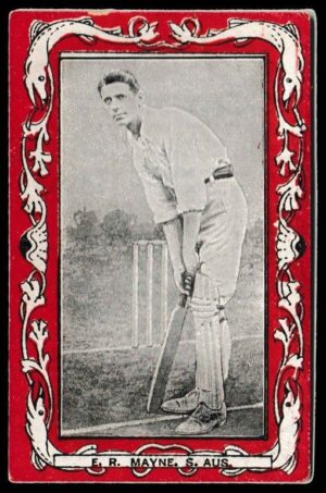 Wills (W.D. & H.O.) - 'Australian & S. African Cricketers (Scarlet/Vice Regal)' - E.R. Mayne (S. Australia)