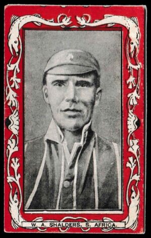 Wills (W.D. & H.O.) - 'Australian & S. African Cricketers (Scarlet/Vice Regal)' - W.A. Shalders (S. Africa) Wills (W.D. & H.O.) - 'Australian & S. African Cricketers (Scarlet/Vice Regal)' - W.A. Shalders (S. Africa)