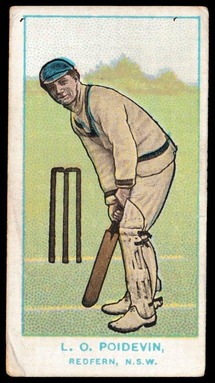Wills - 'Australian Club Cricketers (Dark Blue Back)' (1905) - L.O. Poidevin (Redfern) Wills - 'Australian Club Cricketers (Dark Blue Back)' (1905) - L.O. Poidevin (Redfern)