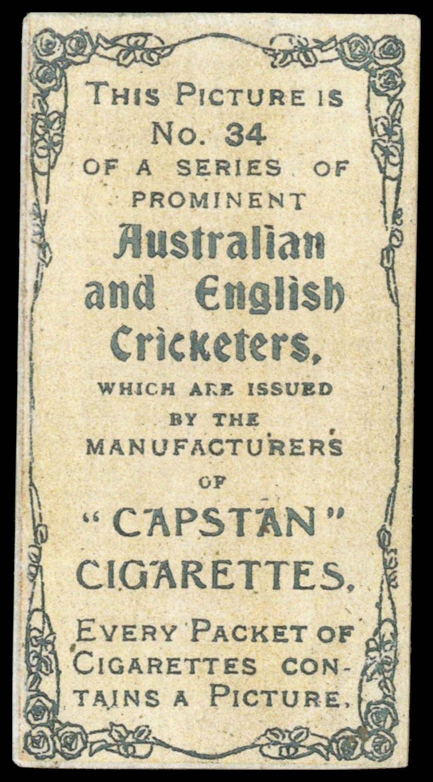 Wills - 'Prominent Australian & English Cricketers (1907)' (1907) - W. Lees (Surrey) Wills - 'Prominent Australian & English Cricketers (1907)' (1907) - W. Lees (Surrey)