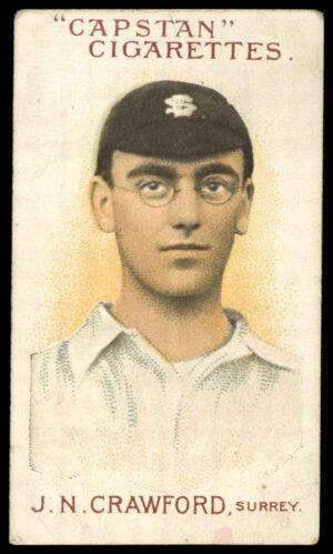 Wills - J.N. Crawford (Surrey) -  'Prominent Australian & English Cricketers (1907) Re-Issues'  - (1908)