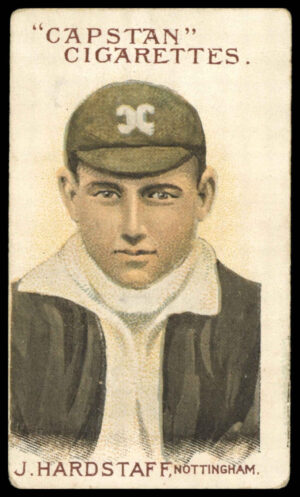 Wills - J. Hardstaff (Nottinghamshire) - 'Prominent Australian & English Cricketers (1907) Re-Issues' - (1908) Wills - J. Hardstaff (Nottinghamshire) - 'Prominent Australian & English Cricketers (1907) Re-Issues' - (1908)