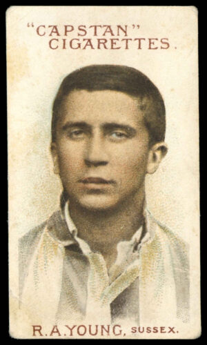 Wills - R.A. Young (Sussex) - 'Prominent Australian & English Cricketers (1907) Re-Issues' - (1908) Wills - R.A. Young (Sussex) - 'Prominent Australian & English Cricketers (1907) Re-Issues' - (1908)