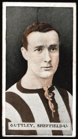 Wills (W.D. & H.O.) - 'Famous Footballers (Scissors)' (1914) - Card #12 - G. Uttley (Sheffield United)