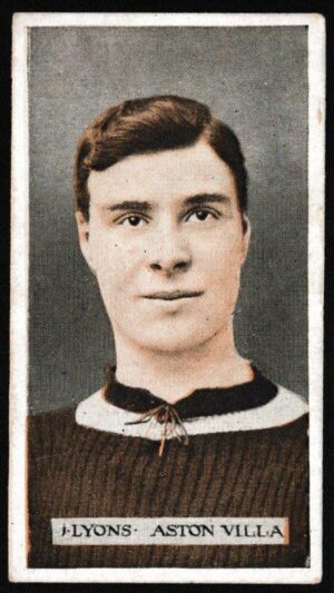 Wills (W.D. & H.O.) - 'Famous Footballers (Scissors)' (1914) - Card #17 - T. Lyons (Aston Villa)