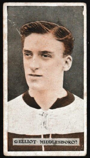 Wills (W.D. & H.O.) - 'Famous Footballers (Scissors)' (1914) - Card #20 - G. Elliot (Middlesbrough)