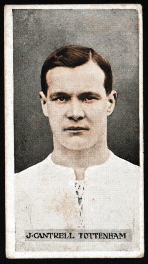 Wills (W.D. & H.O.) - 'Famous Footballers (Scissors)' (1914) - Card #22 - J. Cantrell (Tottenham)