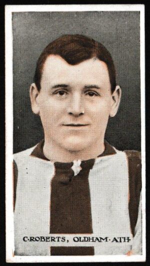 Wills (W.D. & H.O.) - 'Famous Footballers (Scissors)' (1914) - Card #23 - C. Roberts (Oldham Athletic)