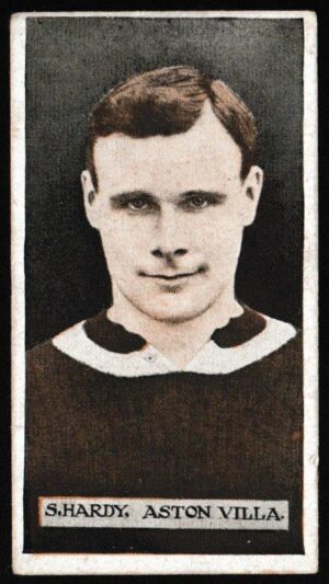 Wills (W.D. & H.O.) - 'Famous Footballers (Scissors)' (1914) - Card #24 - S. Hardy (Aston Villa)
