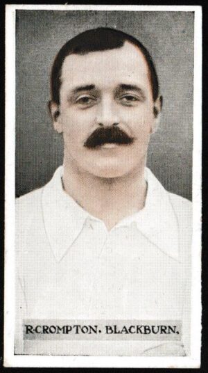 Wills (W.D. & H.O.) - 'Famous Footballers (Scissors)' (1914) - Card #25 - R. Crompton (Blackburn Rovers)