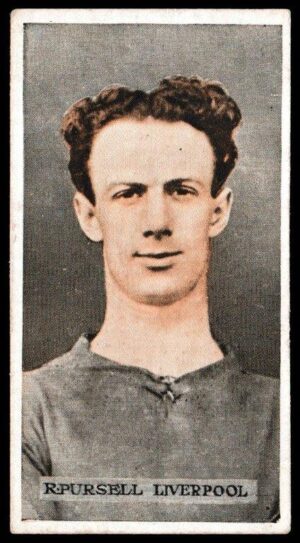 Wills (W.D. & H.O.) - 'Famous Footballers (Scissors)' (1914) - Card #36 - R. Pursell (Liverpool)
