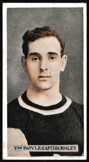 Wills (W.D. & H.O.) - 'Famous Footballers (Scissors)' (1914) - Card #4 - T.W. Boyle (Burnley)