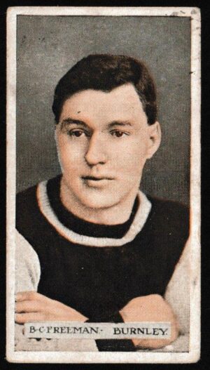 Wills (W.D. & H.O.) - 'Famous Footballers (Scissors)' (1914) - Card #41 - B.C. Freeman (Burnley) Wills (W.D. & H.O.) - 'Famous Footballers (Scissors)' (1914) - Card #41 - B.C. Freeman (Burnley)