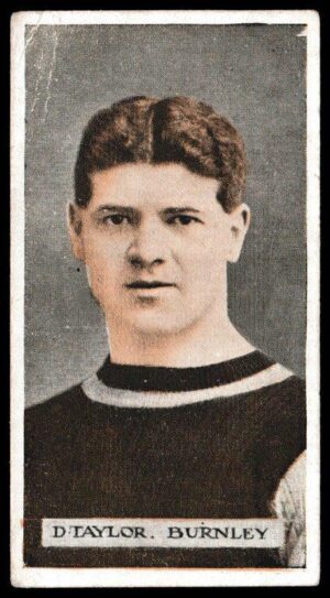 Wills (W.D. & H.O.) - 'Famous Footballers (Scissors)' (1914) - Card #43 - D. Taylor (Burnley)